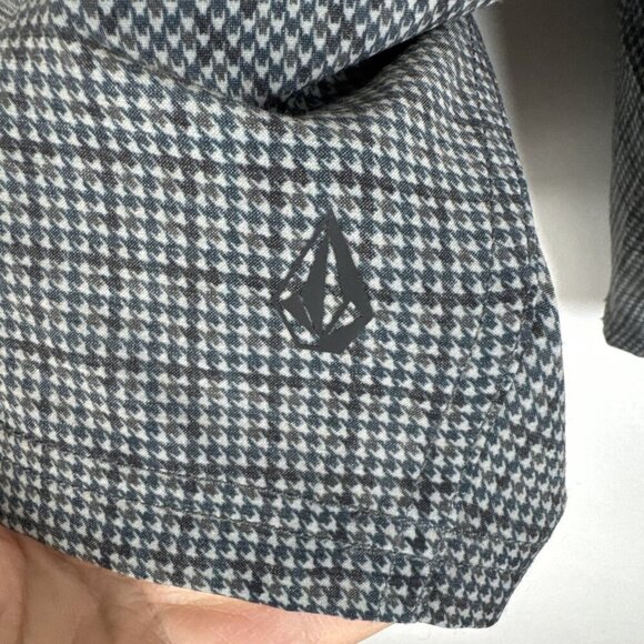 Volcom Men's 30 Hybrid Boardshorts Shorts Teal Gray Plaid EUC Inseam 9.5" - Picture 7 of 14